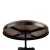 Artiss Adjustable Industrial Bar Table 67-86CM, Round Elm Wood Top, Steel Frame, Dark Brown/Black, Durable Design