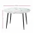 Artiss Dining Table, Round Marble Effect, 110cm, White, Modern Design, Sturdy Metal Legs, Easy Assembly