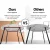 Artiss Dining Table, Round Marble Effect, 110cm, White, Modern Design, Sturdy Metal Legs, Easy Assembly