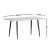 Artiss 1.5M Dining Table Marble Effect, Seats 4-6, Thick MDF Top, Metal Legs, White Black, Modern Kitchen Furniture