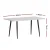 Artiss 1.5M Dining Table Marble Effect, Seats 4-6, Thick MDF Top, Metal Legs, White Black, Modern Kitchen Furniture