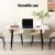 Artiss 1.5M Dining Table Marble Effect, Seats 4-6, Thick MDF Top, Metal Legs, White Black, Modern Kitchen Furniture