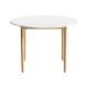 Artiss Demi 108CM Round White Dining Table - Nordic Elegance, Seats 4-6, Durable Pine Legs, Easy Assembly