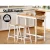 Artiss Ari Bar Table, Solid Pine Wood, 108CM, Pine & White, Rectangular, Sturdy Design, Home & Pub Use