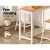 Artiss Ari Bar Table, Solid Pine Wood, 108CM, Pine & White, Rectangular, Sturdy Design, Home & Pub Use