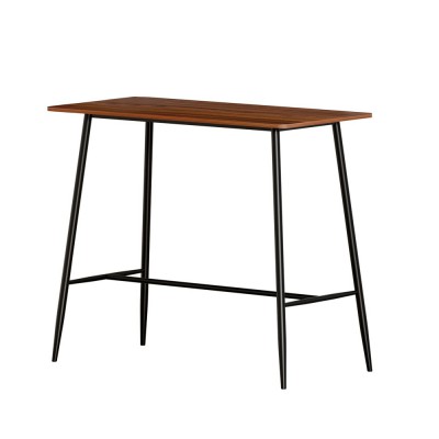 Artiss Halle Bar Table, Particleboard & Steel, 120CM, Oak & Black, Rectangular, Elegant Design, 120kg Capacity Artiss Halle Bar Table, Particleboard & Steel, 120CM, Oak & Black, Rectangular, Elegant Design, 120kg Capacity