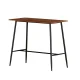 Artiss Halle Bar Table, Particleboard & Steel, 120CM, Oak & Black, Rectangular, Elegant Design, 120kg Capacity