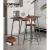 Artiss Halle Bar Table, Particleboard & Steel, 120CM, Oak & Black, Rectangular, Elegant Design, 120kg Capacity