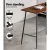 Artiss Halle Bar Table, Particleboard & Steel, 120CM, Oak & Black, Rectangular, Elegant Design, 120kg Capacity