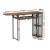 Artiss Industrial Bar Table 140cm Extendable, Wine Rack, Cup Holder, Walnut MDF Top, Metal Frame, Space-Saving Design