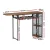 Artiss Industrial Bar Table 140cm Extendable, Wine Rack, Cup Holder, Walnut MDF Top, Metal Frame, Space-Saving Design