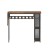 Artiss Industrial Bar Table 140cm Extendable, Wine Rack, Cup Holder, Walnut MDF Top, Metal Frame, Space-Saving Design