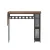 Artiss Industrial Bar Table 140cm Extendable, Wine Rack, Cup Holder, Walnut MDF Top, Metal Frame, Space-Saving Design
