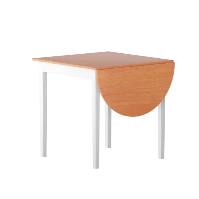 Artiss 1.1M Extendable Dining Table, Sturdy Wood & Particle Board, Seats 2-3, Pine/White, Space-Saving Design