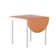 Artiss 1.1M Extendable Dining Table, Sturdy Wood & Particle Board, Seats 2-3, Pine/White, Space-Saving Design