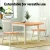 Artiss 1.1M Extendable Dining Table, Sturdy Wood & Particle Board, Seats 2-3, Pine/White, Space-Saving Design