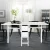Artiss White Extendable Rectangular Dining Table, MDF & Iron, Gateleg Design, Seats 4-6, UV Finish, 150x80x74.5cm