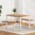 Artiss 3PCS Dining Table & Benches Set - Particle Board & Metal, 110x70cm, Natural/White, High Weight Capacity