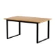 Artiss Eli 6-Seater Dining Table - 150CM Rectangular Wood Grain Top, Industrial Steel Legs, Scratch-Resistant Finish