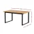 Artiss Eli 6-Seater Dining Table - 150CM Rectangular Wood Grain Top, Industrial Steel Legs, Scratch-Resistant Finish
