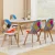 Artiss Set of 4 Retro Eiffel Dining Chairs, Linen Fabric, Beech Wood Legs, 46x42x75cm, Modern Design, 1-Year Warranty