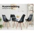 Artiss Set of 4 Black Leather DSW Replica Dining Chairs with PU Leather Seat and Beech Wood Legs, Eiffel Style