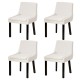 Artiss Tina Dining Chairs Set of 4 - Beige Corduroy with Sturdy Rubberwood Legs, High-Resilience Foam & Easy Assembly