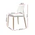 Artiss Dining Chairs Set of 4 White Belloch Replica, Solid Beech Wood Legs, Stackable, Indoor Outdoor Kitchen Use