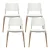 Artiss Dining Chairs Set of 4 White Belloch Replica, Solid Beech Wood Legs, Stackable, Indoor Outdoor Kitchen Use