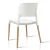 Artiss Dining Chairs Set of 4 White Belloch Replica, Solid Beech Wood Legs, Stackable, Indoor Outdoor Kitchen Use