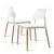 Artiss Dining Chairs Set of 4 White Belloch Replica, Solid Beech Wood Legs, Stackable, Indoor Outdoor Kitchen Use