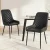 Artiss 2x Retro Dining Chairs, Black PU Leather, Diamond Tufted, Ergonomic Design, Sturdy Metal Legs, 40x40x88cm