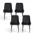 Artiss Retro PU Leather Dining Chairs Set of 4 - Black, Diamond Tufted, Metal Legs, Ergonomic Design, 40x40x88cm Artiss Retro PU Leather Dining Chairs Set of 4 - Black, Diamond Tufted, Metal Legs, Ergonomic Design, 40x40x88cm