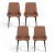 Artiss 4x Brown Retro Dining Chairs - PU Leather, Ergonomic Design, Metal Legs, 40x40x88cm - Kitchen, Cafe, Lounge Artiss 4x Brown Retro Dining Chairs - PU Leather, Ergonomic Design, Metal Legs, 40x40x88cm - Kitchen, Cafe, Lounge