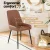 Artiss 4x Brown Retro Dining Chairs - PU Leather, Ergonomic Design, Metal Legs, 40x40x88cm - Kitchen, Cafe, Lounge Artiss 4x Brown Retro Dining Chairs - PU Leather, Ergonomic Design, Metal Legs, 40x40x88cm - Kitchen, Cafe, Lounge