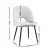 Artiss Set of 2 Boucle Sherpa Dining Chairs, White, Modern Curved Back, Metal Legs, 47x46x81cm, 150kg Capacity