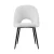 Artiss Set of 2 Boucle Sherpa Dining Chairs, White, Modern Curved Back, Metal Legs, 47x46x81cm, 150kg Capacity