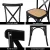Artiss 2x Dining Chairs - Rattan Seat, Rubber Wood Frame, Black Finish, Ergonomic & Sturdy X-Shape Support, 88cm Height Artiss 2x Dining Chairs - Rattan Seat, Rubber Wood Frame, Black Finish, Ergonomic & Sturdy X-Shape Support, 88cm Height