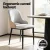 Artiss 1x Dining Chair - Grey & Brown PU Leather, Hollow Back, Ergonomic, Metal Legs, 48x57x82cm, Modern Accent Seating