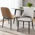 Artiss 2x Grey-Brown Dining Chairs, Hollow Back, PU Leather, Metal Legs, Ergonomic Design, 48x57x82cm, Easy Assembly