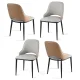 Artiss 4x Dining Chairs - Hollow Back, PU Leather, Metal Legs, Two-Tone Grey/Brown, Ergonomic, 150kg Capacity