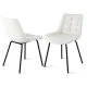 Artiss 2x Beige Velvet Tufted Dining Chairs - Ergonomic Design, Metal Legs, 51x44x80cm for Kitchen, Lounge, Cafe