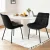 Artiss 2x Velvet Tufted Dining Chairs - Ergonomic, Comfy Padded Seat, Metal Legs, Black, 51x44x80cm, Versatile Style