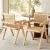 Artiss 2x Wooden Dining Chairs - Natural Rattan Seat, Rubber Wood Frame, Ergonomic Design, 120kg Capacity, Easy Assembly