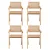 Artiss Set of 4 Dining Chairs - Natural Rubber Wood Frame, Rattan Seat, Ergonomic Design, 120kg Capacity, Easy Assembly