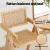 Artiss Set of 4 Dining Chairs - Natural Rubber Wood Frame, Rattan Seat, Ergonomic Design, 120kg Capacity, Easy Assembly