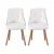 Artiss Set of 2 White Dining Chairs, PU Leather, Diamond Tufted, Wood Frame, Padded Seat, 150kg Capacity