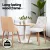 Artiss Set of 4 White Dining Chairs, PU Leather, Diamond Tufted, Padded Seat, Beech Wood Legs, 150kg Capacity