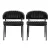Artiss Yolanda Dining Chairs Set of 2, Black PU Leather, Metal Frame, 150kg Capacity, 49x52x77cm, 1-Year Warranty