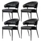 Artiss Yolanda Dining Chairs Set of 4 - Black PU Leather, Metal Frame, Plush Cushioning, 150kg Capacity, Elegant Design